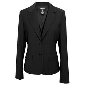 CLUB MONACO Womens (6) Black Lightweight Wool Blend 2-Button Blazer Jacket
